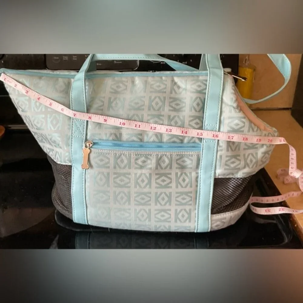 Union Rich:KK pack & paw pet carrier bag for small dogs with handles teal color